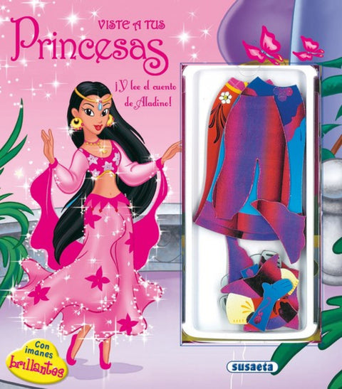  Viste a tus princesas con imanes brillantes con cuento de Aladino 