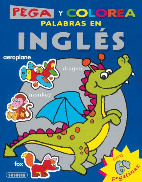  Pega y colorea palabras inglés 3 (Super pega y colorea) 