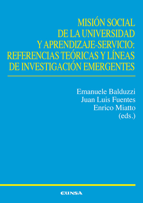  MISION SOCIAL DE LA UNIVERSIDAD Y APRENDIZAJE SERVICIO 