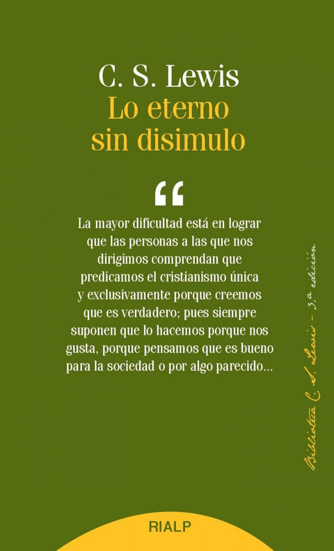  LO ETERNO SIN DISIMULO 