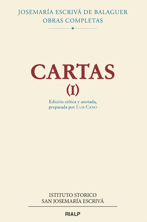  Cartas I (edición crítico-histórica). Rústica 