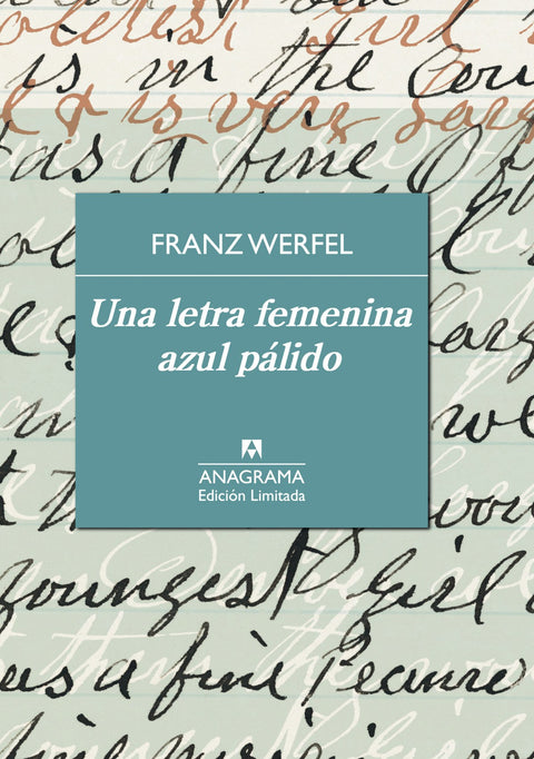  Una letra femenina azul pálido 