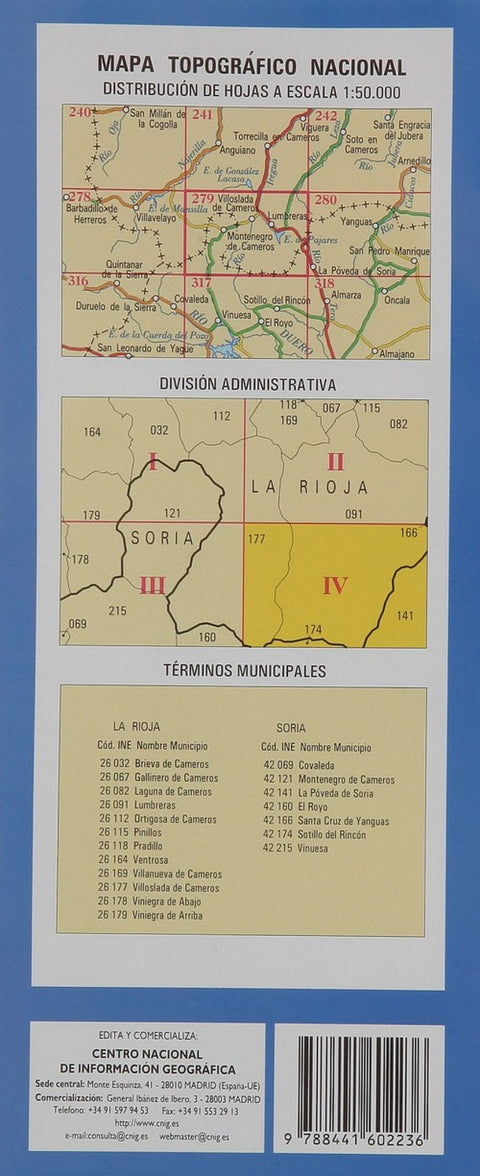  MTN 25. Hoja 279-IV, Lomos de Orios 