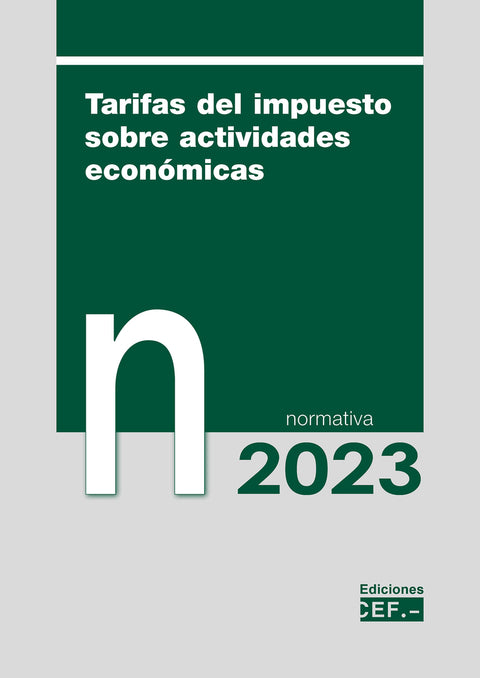  Tarifas sobre el impuesto de actividades económicas 