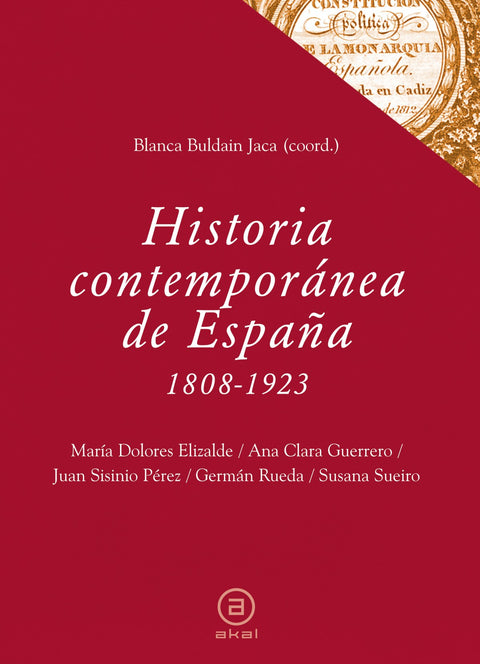  Historia contemporánea de España, 1808-1923 