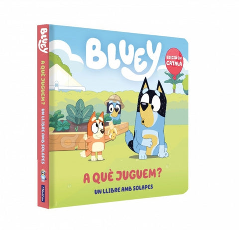  Bluey. Llibre de cartró amb solapes - A què juguem? 