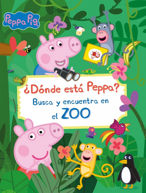  Peppa Pig. Libro juguete - ¿Dónde está Peppa? Busca y encuentra en el zoo 