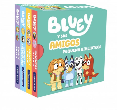  Bluey. Libro juguete - Bluey y sus amigos. Pequeña biblioteca (edición en español) 