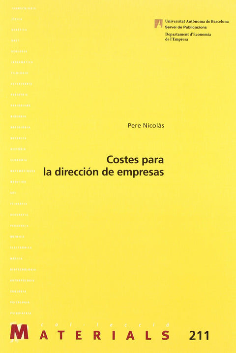  Costes para la dirección de empresa 
