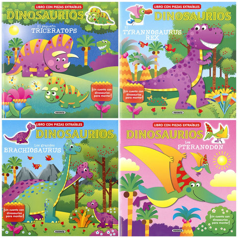  Monto y juego con dinosaurios (4 títulos) 