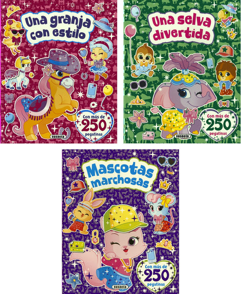  Animales y pegatinas (3 títulos) 