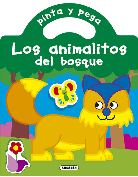  Pinta y pega los animalitos del bosque 