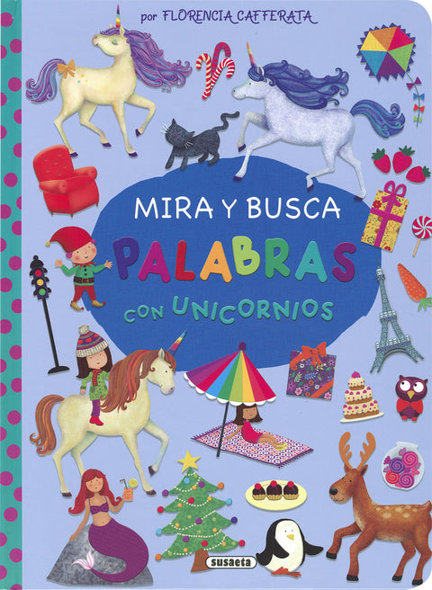  Mira y busca palabras con unicornios 