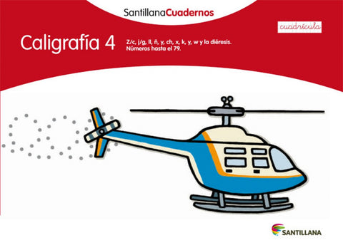  Caligrafía, 4 Educación Primaria (cuadrícula). Cuaderno 