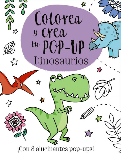  COLOREA Y CREA TU POP-UP DE DINOSAURIOS 