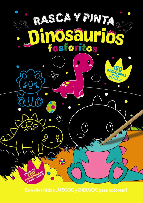  Rasca y pinta dinosaurios fosforitos 