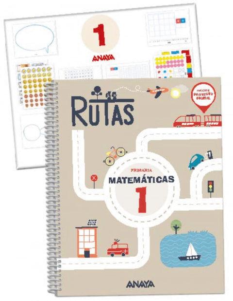  MATEMÁTICAS 1ºPRIMARIA. RUTAS. ANDALUCÍA 2023 +MATERIAL MANIPULATIVO 