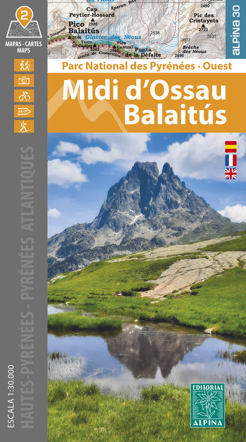  MIDI D'OSSAU BALAITÚS 1:30.000 (2 MAPES ALPINA) 