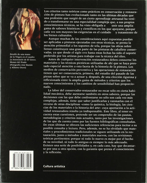  CONSERVACION Y RESTAURACION DE PINTURA SOBRE LIENZO 