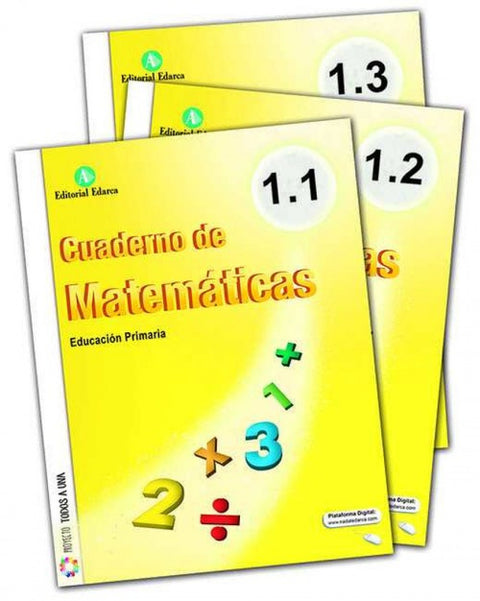  CUADERNOS DE MATEMÁTICAS 1ºPRIMARIA 3 TÍTULOS 