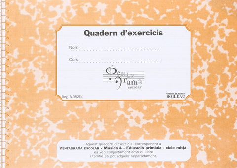  Quadern pentagrama escolar 