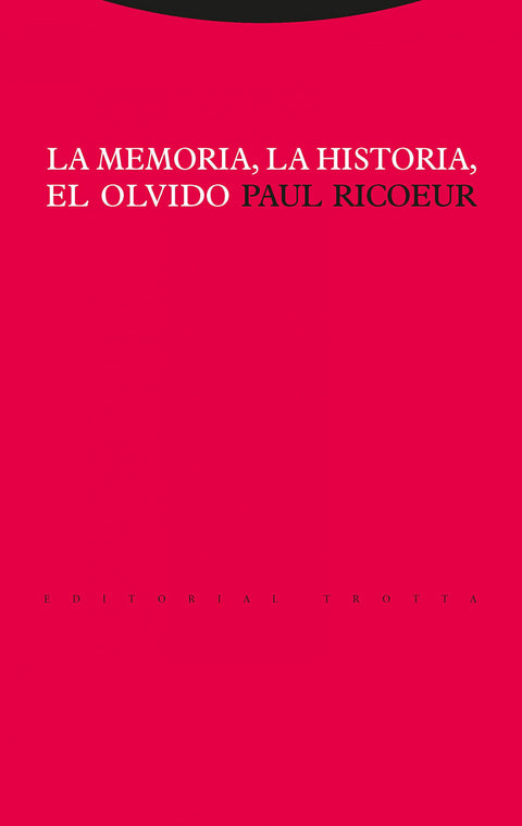  La memoria, la historia, el olvido 