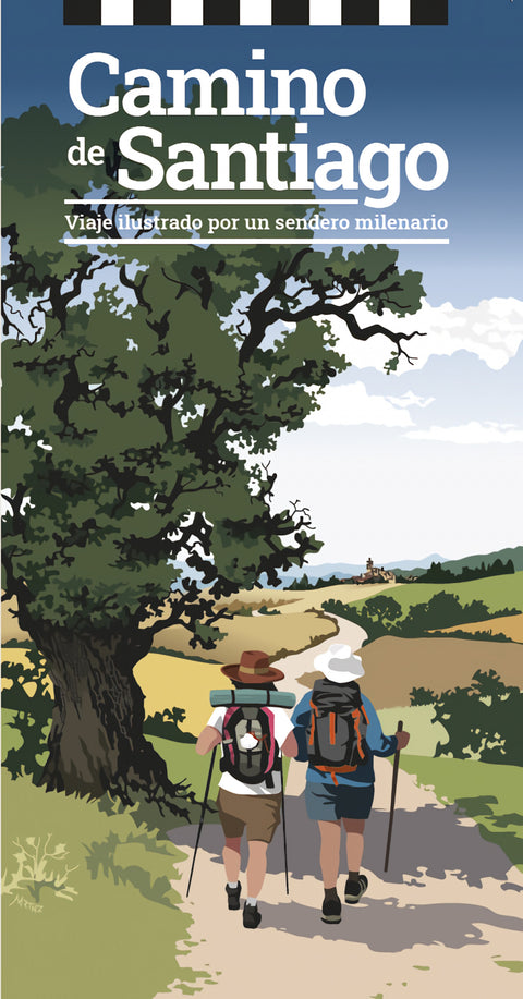  Mapa ilustrado Camino de Santiago 