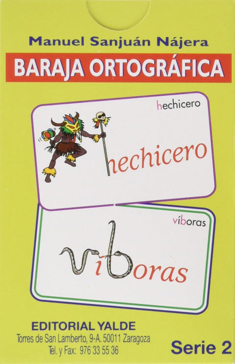  BARAJA ORTOGRAFICA 2.(5-12 AÑOS) 33 CARTAS 
