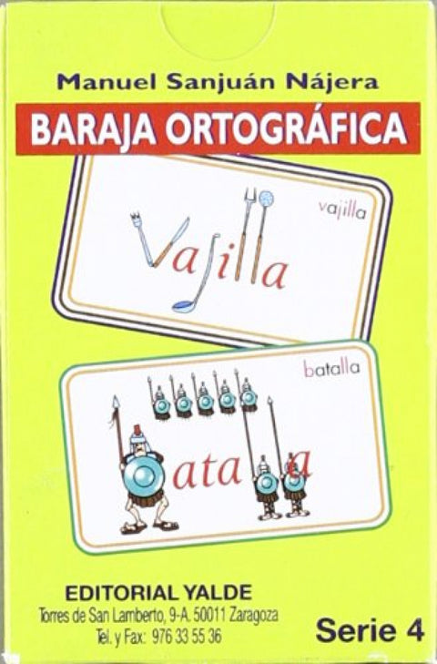  BARAJA ORTOGRAFICA 4.(5-12 AÑOS) 33 CARTAS 