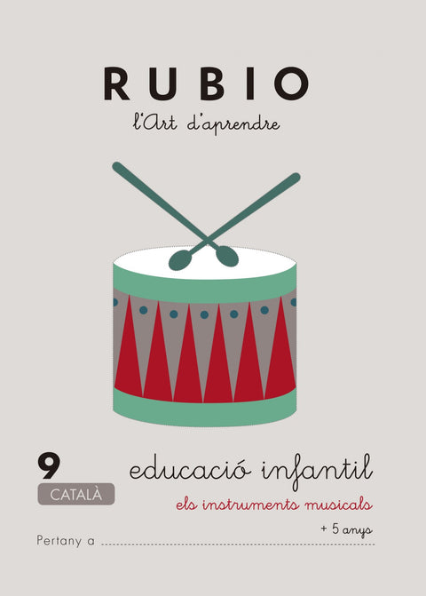  Rubio, L'art d'aprendre, Educació Infantil. Quadern 9 