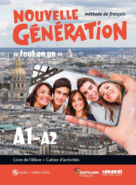  NOUVELLE GENERATION A1/A2 LIVRE/EXERCICES+CD+DVD 
