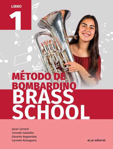  Método de bombardino Brass School. Libro 1 