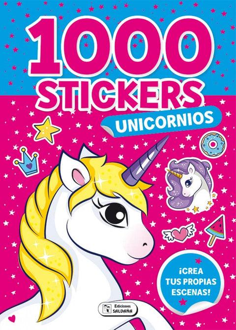  1000 STICKERS UNICORNIOS 