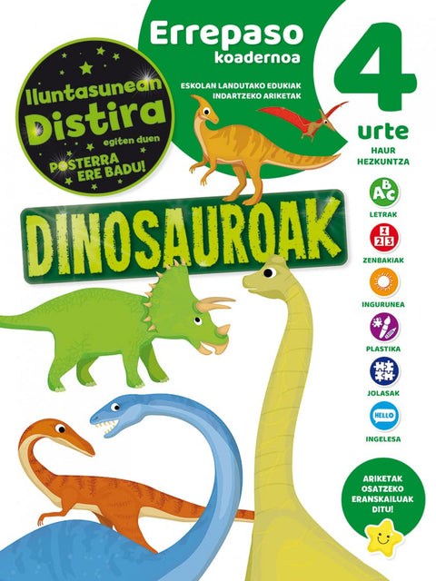  EUSKERA CUADERNO DE REPASO 4 AÑOS DINOSAURIOS 