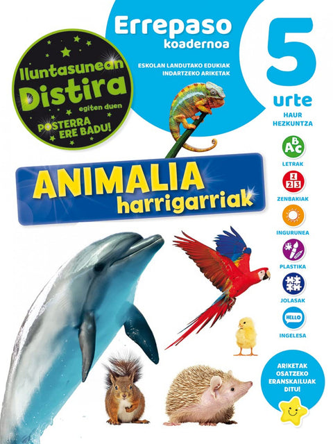  EUSKERA CUADERNO DE REPASO 5 AÑOS ANIMALES SORPREN 