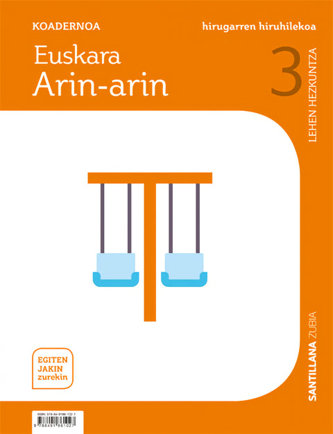  KOADERNOA EUSKARA ARIN-ARIN  3 3ºLH. EGITEN JAKIN ZUREKIN. EUSKADI 2019 