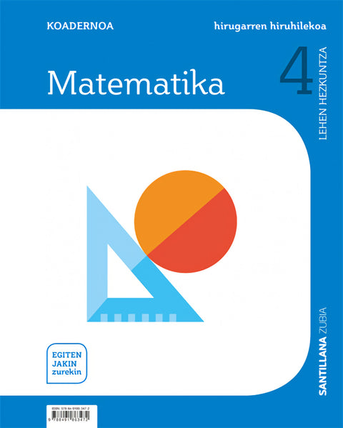  CUADERNO MATEMATICAS 4 PRIMARIA 3 TRIM SABER HACER CONTIGO ZUBIA 