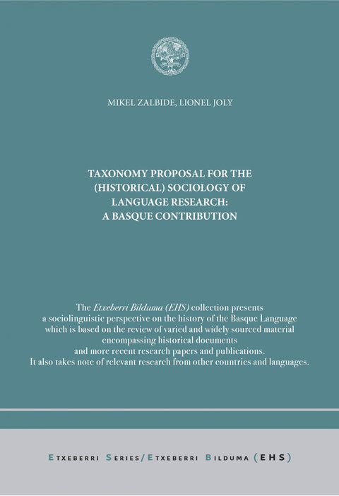  Taxonomy proposal for the (historical) sociology of language research: A basque contribution 