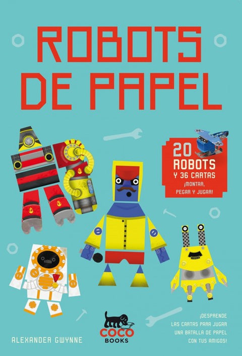  Robots de papel: 20 robots y 36 cartas 