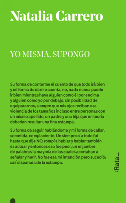  Yo misma, supongo 