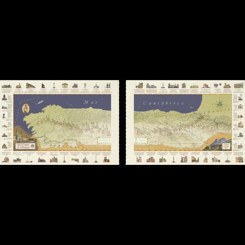  Mapa del Camino Francés de Santiago 