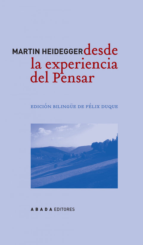  Desde la experiencia del pensar 