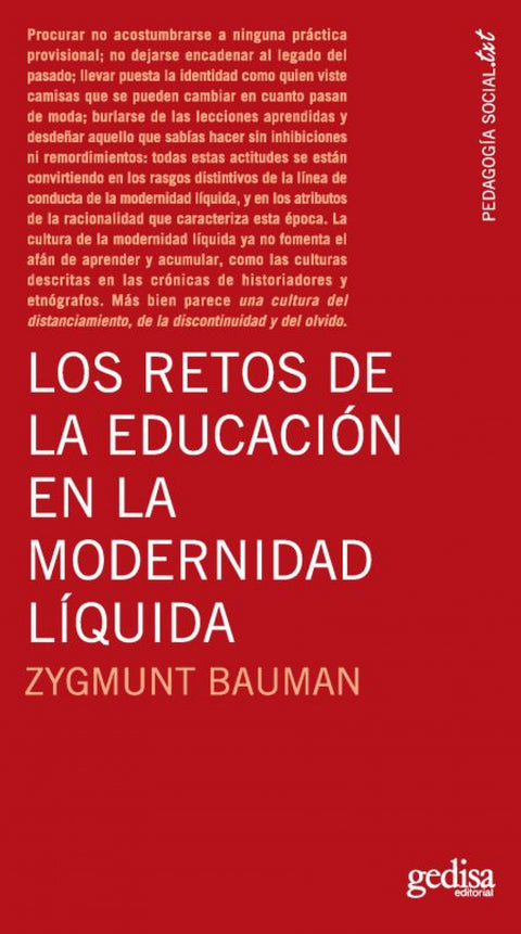  Los retos de la educación en la modernidad líquida 
