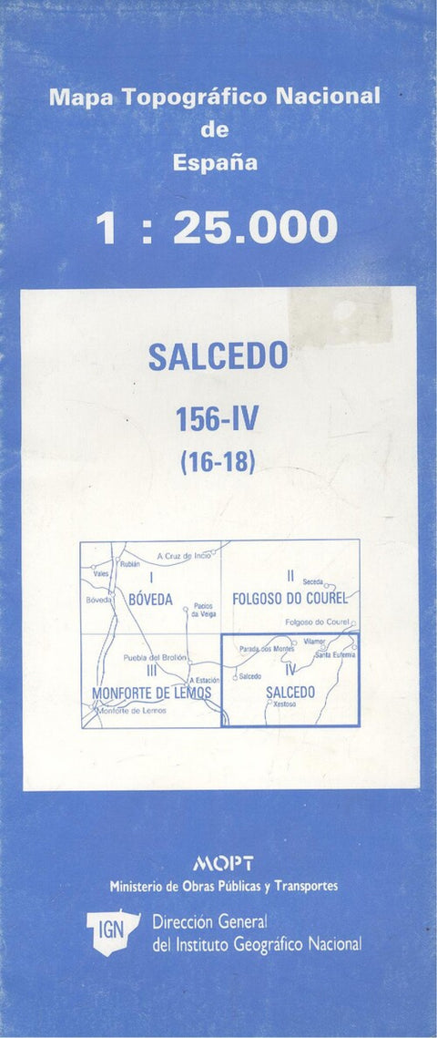  MTN 25. Hoja 156-IV, Salcedo 