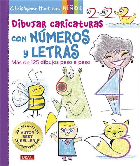  Dibujar caricaturas con números y letras 