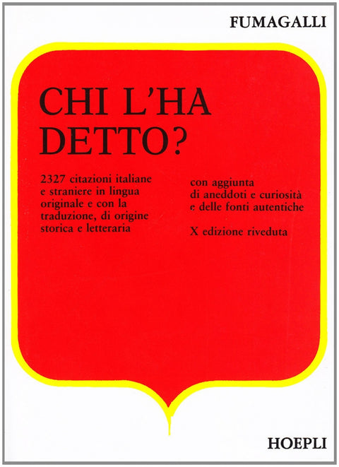  Chi l'ha detto? 