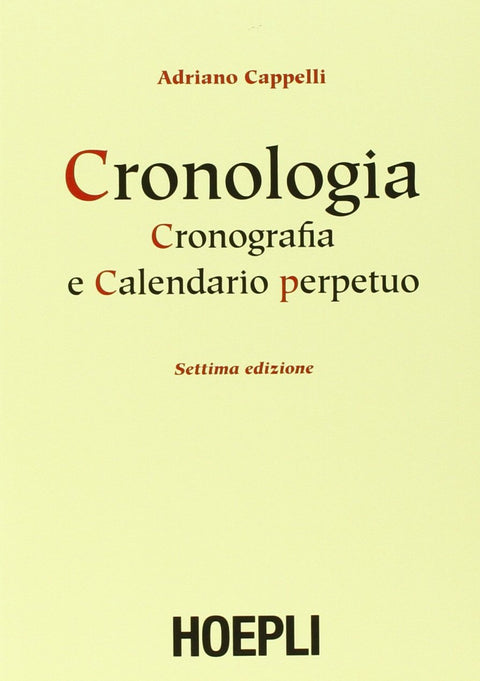  Cronologia, cronografia e calendario perpetuo 