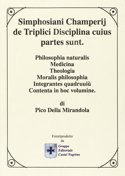  Simphosiani champerij de triplici disciplina cuius partes 