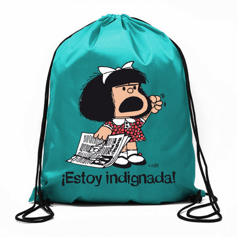  BOLSA DE CUERDAS MAFALDA - ESTOY INDIGNADA 