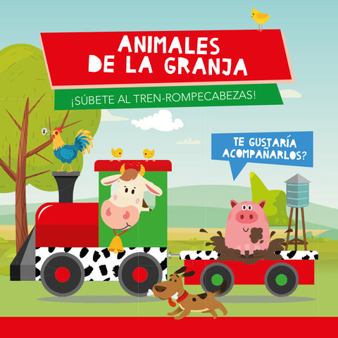  ANIMALES DE GRANJA (TREN ROMPECABEZAS) 